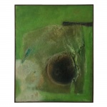 Danilo Di Prete (1911-1985). Abstração Verde. Óleo sobre tela. Assinado, cid. 75 x 60 cm.  