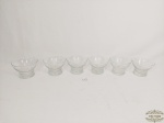 Jogo de 6 Taças de Sobremesa em Vidro Liso. Medida: 7 cm altura x 10 cm diametro