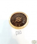 Antigo Peso l Papel  em metal dourado ,Promocional Banco Brasil   Medida 8,5 cm diametro