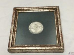 - Quadro emoldurado  Medalha Homenagem Do Estado Da Guanabara 1960-1974, GOVERNO  Chagas Freitas - Cidade maravilhosa.  Medida 6 cm de diametro