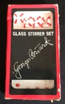 MIX PARA DRINK's - em vidro GLASS STIRRER SET - Georges Briarol - item na caixa - no estado - MEDE (total): 3cm altura X 10,5cm largura X 18,5cm comprimento.