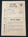 ANTIGO BOLETIM INFORMATIVO - Clube Militar - agosto de 1972 - em bom estado. Mede 24 cm altura x 16,5 cm largura.