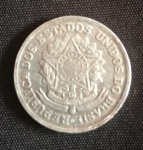 Antiga Moeda - 2 Cruzeiros - alumínio 1961 - item no estado - mede: 25mm diâmetro.