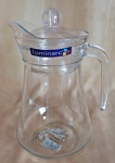 Bela JARRA - para bebidas - Marca: Luminarc - item em vidro - bom estado - tampa acrílica adaptada - comporta 1L.