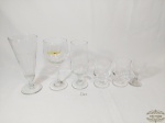 Lote de 6 Traças em Vidro Diversos Modelos sendo tulipa, Vinhos,Aperitivo e Licor . Medida: Maior 19 cm x 8 cm diametro e Menor 10 cm x 5,5 cm diametro