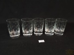 5 Copos Licor Cristal Lapidação  gota .s. Medida 7 cm altura x 4,5 cm diametro