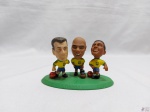 Trio Mini Craque Coca Cola 98, composto de Ronaldo, Romário e Dunga. Medindo 7,5cm de altura.