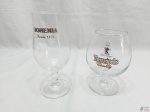 Lote composto de taça da cerveja Bohemia e taça da cerveja Therezópolis. Medindo a taça da Bohemia 18cm de altura.