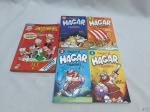 Lote composto de 4 volumes de "O melhor de Hagar o horrível, sendo 1,2,3 e 5" e "As melhores histórias com as mulheres."