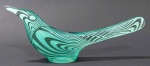 PALATNIK – Escultura cinética representando colibri em resina de poliéster de manufatura Abraham Palatnik. Medindo 9 cm de altura por 22 cm de comprimento. 