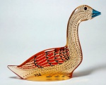 PALATNIK  Escultura cinética representando pato em resina de poliéster de manufatura Abraham Palatnik. Medindo 12 cm de altura por 16,5 cm de comprimento.