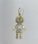PINGENTE MENINO CONFECCIONADO EM OURO AMARELO 18K, TAMANHO: 22mm, PESO: 0,9g, VALOR DE MERCADO: RS 800,00