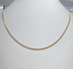 CORRENTE GARGANTILHA CONFECCIONADA MACIÇA EM OURO AMARELO 18K, ELO GRUMET, PESO: 6,6g, TAMANHO: 40cm, VALOR DE MERCADO: RS 4.900,00