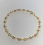 PULSEIRA CORAÇÃO CONFECCIONADA  EM OURO AMARELO 18K, PESO: 5,5g, TAMANHO: 20cm, VALOR DE MERCADO: RS 4.000,00