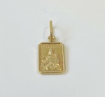 PINGENTE NOSSA SENHORA DO CARMO CONFECCIONADO EM AMARELO 18K, PESO: 0,6g, TAMANHO 10mm, VALOR DE MERCADO: R$ 500,00