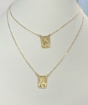 ESCAPULÁRIO UMA FACE CONFECCIONADO EM OURO AMARELO 18K, PESO: 2,1g, TAMANHO: 60cm, VALOR DE MERCADO: R$ 1.800,00