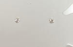 Brinco Infantil Zirconia Branca  Em Ouro Amarelo 18k,Peso: 0,3 Gramas, Valor de Mercado: R$ 300,00