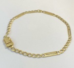 PULSEIRA MACIÇA CONFECCIONADO EM OURO AMARELO 18K, PESO: 6,3g, TAMANHO DA PULSEIRA 20cm. VALOR DE MERCADO: R$ 3.780,00