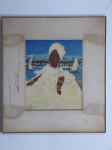 Ivan Moraes - "Baiana", óleo sobre tela assinado e datado, 1972. Moldura com manchas. Med. da moldura 75 x 67cm e da obra 45 x 37.