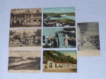 COLECIONISMO - Sete cartões portugueses com distintas cenas e de diferentes épocas. 14 x 9 cm.