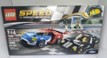 Lego Speed Champions 2016 Ford GT  e 1966 Ford GT40 - #66 e # 2  nº 75881 -  2017  idade: 7-14 anos- item de coleção na embalagem lacrada (há marca de retirada de etiqueta na tampa  anterior (vide foto)