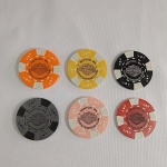 Maravilhoso lote com 6 fichas de cassino com tema da Harley Davidson do estado de Wisconsin. Medem 4cm de diâmetro.