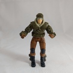 Brinquedo antigo boneco ou action figure GI Joe 3,75` Built to Rule 2003 Hasbro. Tem encaixes para Lego (e similares) nas pernas, braços e sola do pé. Mede 9,5cm de altura. Articulação no ombro, cotovelo, virilha e joelhos.