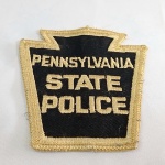 Antigo patch da polícia estadual da Pennsylvania nos Estados Unidos. Mede 10cm de altura.