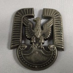 MILITARIA - DISTINTIVO de PILOTO DA FORÇA AÉREA DA POLÔNIA - Segunda Guerra Mundial (POLISH POLAND ARMY air Force PILOT HAT CAP EAGLE BADGE). 