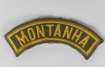 MILITARIA - Antigo listel bordado: MONTANHA  