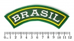 Militaria - Emblema com a inscrição `Brasil`, usado em missões no exterior (foto 3). Material emborrachado. O emblema mede 12,0 cm de comprimento máximo. Peça em muito bom estado de conservação.