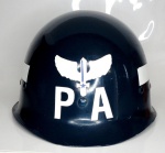 Colecionismo/militaria - Raro capacete azul da FAB, com a inscrição da PA. Modelo plástico M1, de manufatura da `Casa do Militar - RJ. Este capacete, provavelmente é de retrabalho de unidade ou para teste. Peça em muito bom estado de conservação.
