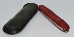 Canivete Victorinox Vintage - 2 lâminas faca + argola  vermelho  8cm (fechado)  usado   no estado - acompanha estojo