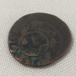 40. Moeda de bronze da PÉRSIA, 1200-1220. Império Corasmo, Kurzumwan. Lance livre.