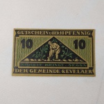 32. Numismática - Cédula de Emergência da Alemanha, Notgeld, 10 pfennig, impressa no início do século 1920, FE.