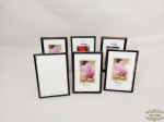 Lote 6 Porta retratos com Moldura em Plastico Rigido. Medida: 10 cm x 15 cm