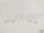 Lote 6 Taças e copos em Vidro Translucidos Diversos medida 2 taças agua 11,5 cm x 6 cm ; 2 taças vinho  13 cm x 6,5 cm e 2 copos 13 cm x 6 cm