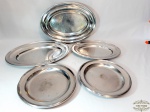 Baixela de Servir 5 Peças em Aço Inox Fracalanza. Medida: 37 cm x 26 ; 42 cm x 30 cm;  42 cm x 30 cm e Redondas  29 cm diametro
