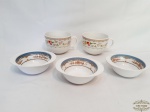 Lote com 5 peças em melanina , sendo 3 bols e 2 canecas .Medida:bolw 11,5 cm de diametro,