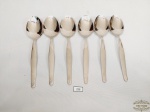 Jogo de 6 Colheres de Sopa Aço Inox Hercules Modelo Riscadinho. medida 19,5 cm