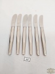 Jogo de 6 Facas de Sobremesa em Aço Inox Hercules Modelo Riscadinho.medida 18 cm e lamina 8 cm