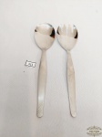 Par de Talher Salada em Aço Inox Hercules Modelo Riscadinho. medida 19,5 cm
