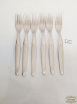 Jogo de 6 Garfos de Mesa em Aço Inox Hercules Modelo Riscadinho. medida 19  cm