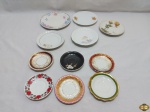 Lote de 6 pires de café, 4 pires de chá e 1 prato de bolo em porcelana, modelos e marcas diversas.