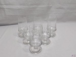 Jogo de 6 taças de água, cerveja em cristal Hering lapidado. Medindo 15,5cm de altura x 6,5cm de diâmetro de boca.