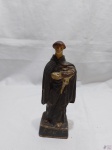 Antiga imagem de Santo Antonio em cerâmica com policromia. Medindo 17cm de altura.