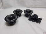 Lote de 4 tweeter / alto falantes antigos funcionando perfeitamente. Sendo três de 5p e um retangular de 13,5cm x 7cm.