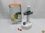 Descascador de frutas elétrico. Não acompanha fonte, produto não testado.