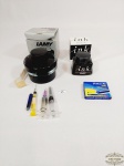 Vidro De Tinta Lamy T52 Preta 50ml. P/ Caneta Tinteiro  ,  e 1  ink caixa cargas e 3 agulha