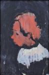 Moshe Mokady (Israel, 1902 - 1975), " Sem título". Técnica mista sobre papel sobre  chapa industrializada, Assinado. Med 52 x 39,5 cm (MI);  77 x 64 cm (ME). Marcas do tempo. Sujidade sobre a camada pictórica. Coleção Particular Rio de Janeiro/RJ. Nota Biográfica: Moshe Mokady nasceu em Tarnow, Polônia e se mudou com esta família para Viena em 1914, onde estudou com Lazar Krestin. Nos anos de 1916-1920, estudou música em Zurique, bem como pintura, e caiu sob a influência do trabalho simbolista romântico de Ferdinand Hodler. Em 1920 Mokady emigrou para a Palestina e entre 1920-27 foi um participante proeminente nas primeiras exposições de arte "israelense". Em 1927, Mokady partiu para Paris, onde seu trabalho foi cada vez mais influenciado pelos artistas da Escola de Paris. Ele retornou a Israel em 1932.Este trabalho é um belo exemplo da monumentalidade pensativa que o trabalho de Mokady alcançou depois que ele absorveu as realizações da Escola de Paris. Neste período, Mokady atingiu a maturidade artística, com a tonalidade representando um estado de alma poderosamente sentido. Em 1999, o Museu de Arte de Tel Aviv realizou uma grande retrospectiva da obra do artista. Fonte : https://www.sothebys.com/en/auctions/ecatalogue/2005/israeli-and-international-art-n08076/lot.22.html. Nota : De acordo com o item 3 dos termos e condições - 3. As peças estrangeiras, sejam quadros e ou esculturas, serão sempre vendidas como Atribuídas.